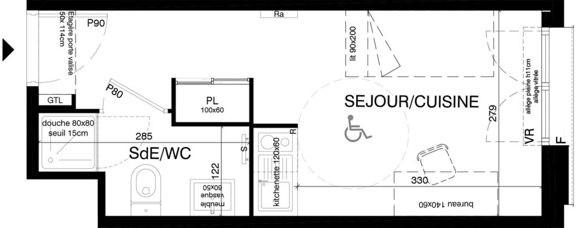 Appartement T1 de 18,00 m2 &agrave; Saint-Ouen-Sur-Seine Centre