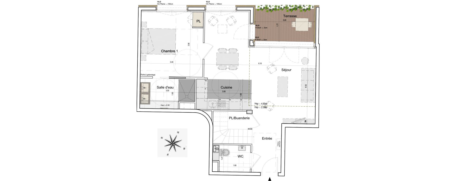 Duplex T4 de 101,88 m2 &agrave; Saint-Ouen-Sur-Seine Debain