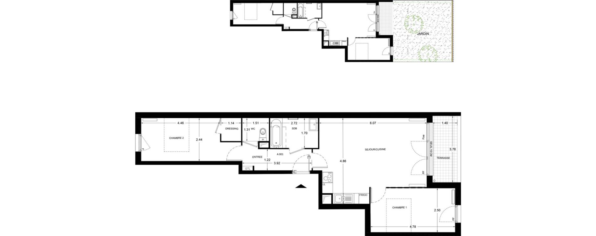 Appartement T3 de 63,40 m2 &agrave; Saint-Ouen-Sur-Seine Pasteur - zola