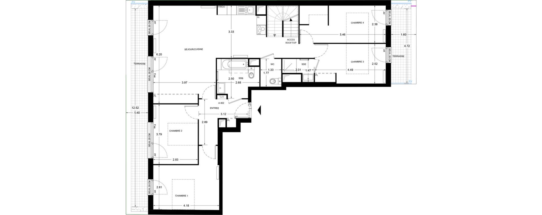 Appartement T5 de 102,40 m2 &agrave; Saint-Ouen-Sur-Seine Pasteur - zola