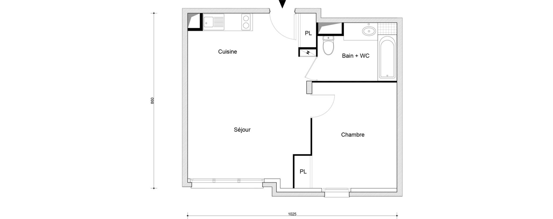 Appartement T2 de 45,76 m2 &agrave; Sevran Tr&egrave;fles