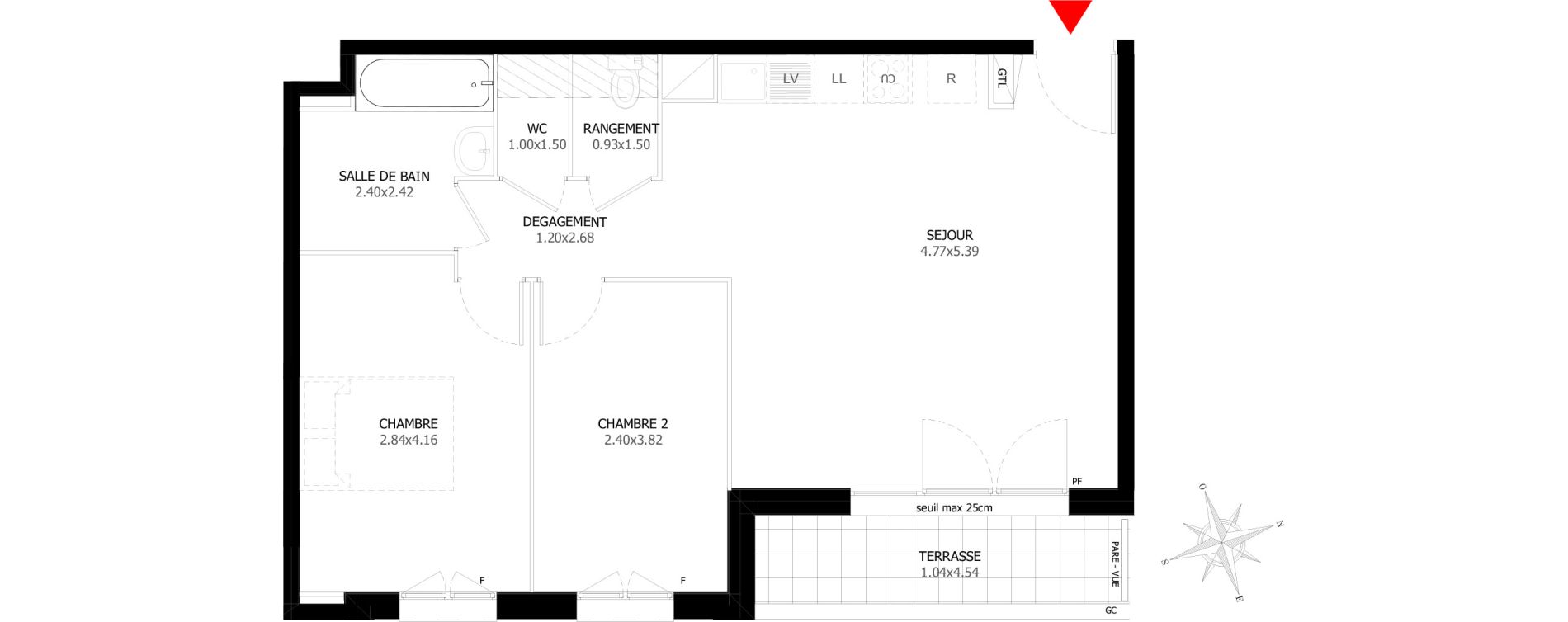 Appartement T3 de 59,08 m2 &agrave; Sevran Centre