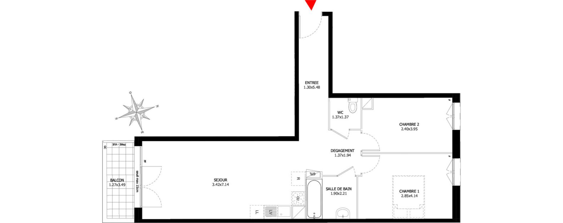 Appartement T3 de 62,23 m2 &agrave; Sevran Centre