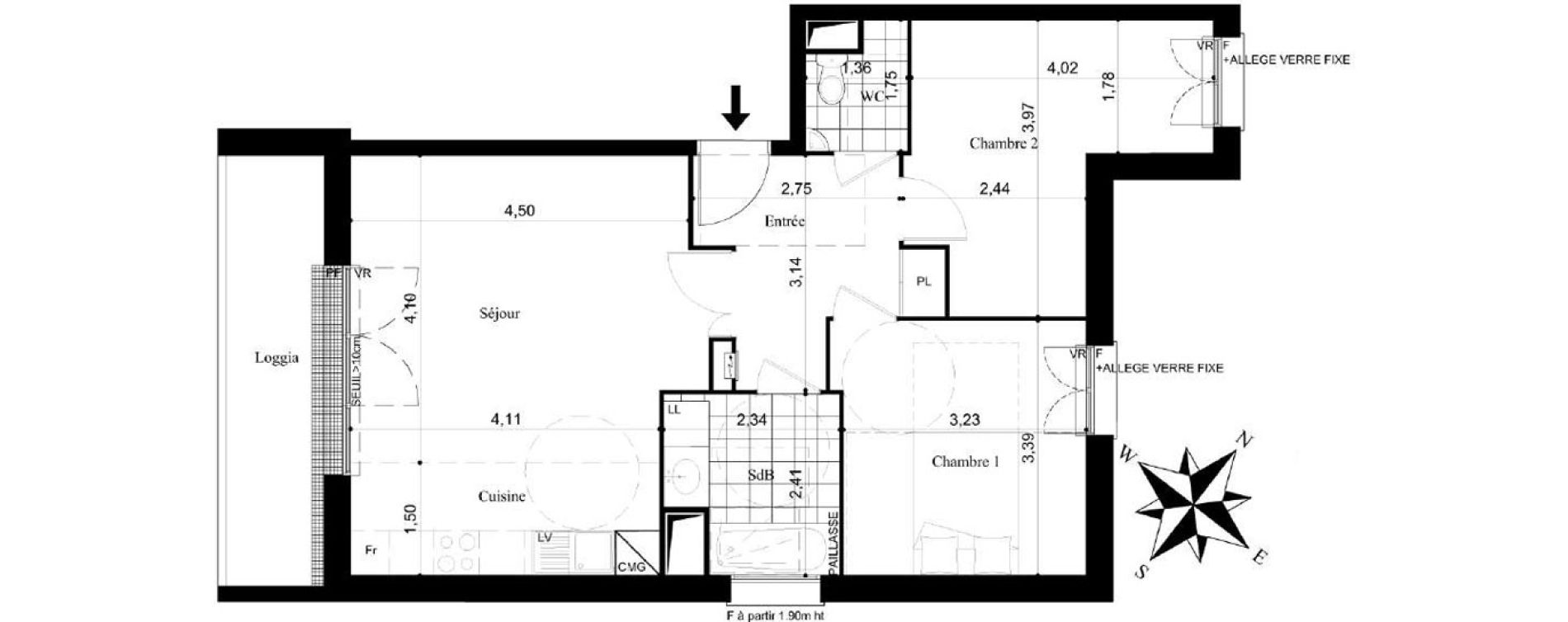 Appartement T3 de 62,35 m2 à Stains Centre