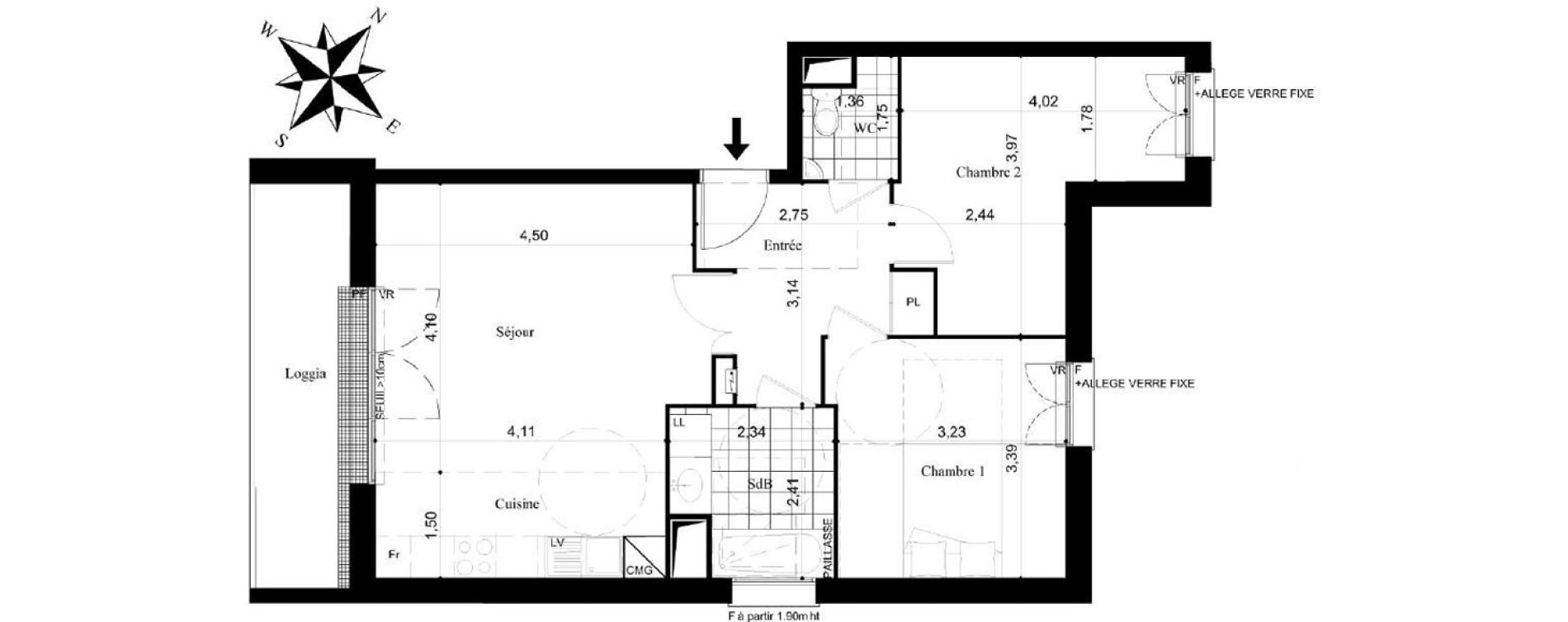Appartement T3 de 62,35 m2 &agrave; Stains Centre