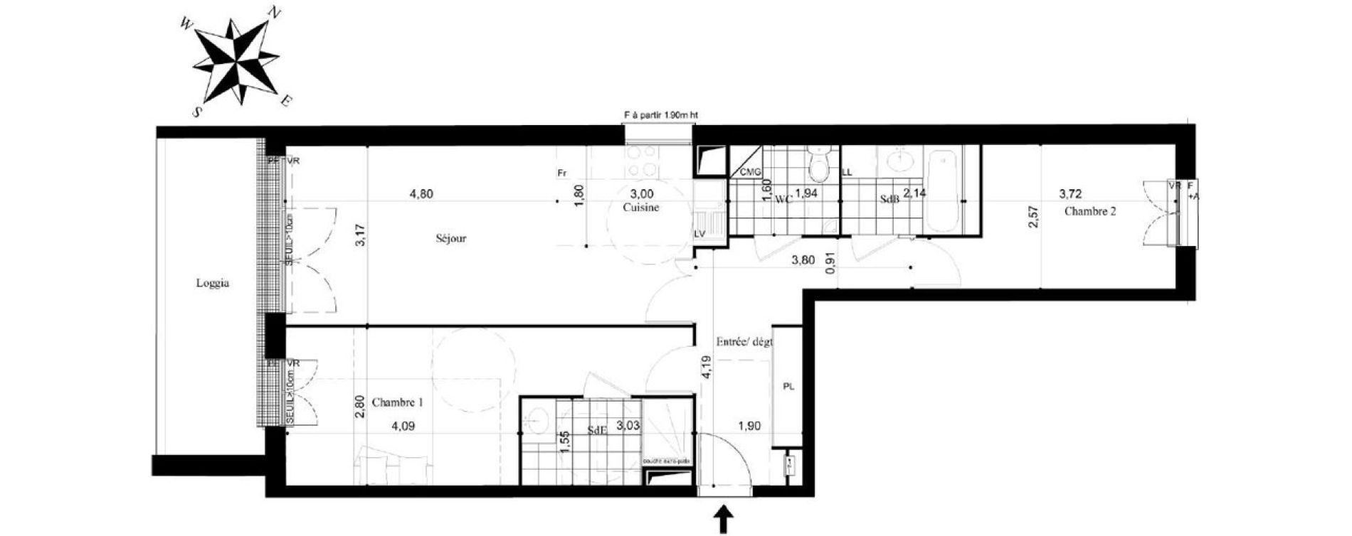 Appartement T3 de 69,90 m2 &agrave; Stains Centre
