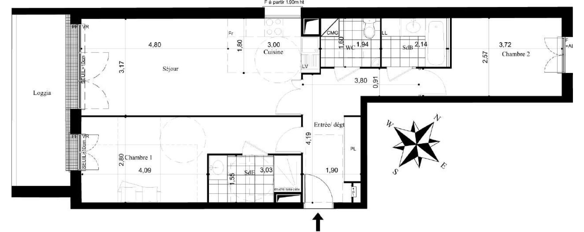Appartement T3 de 69,90 m2 &agrave; Stains Centre