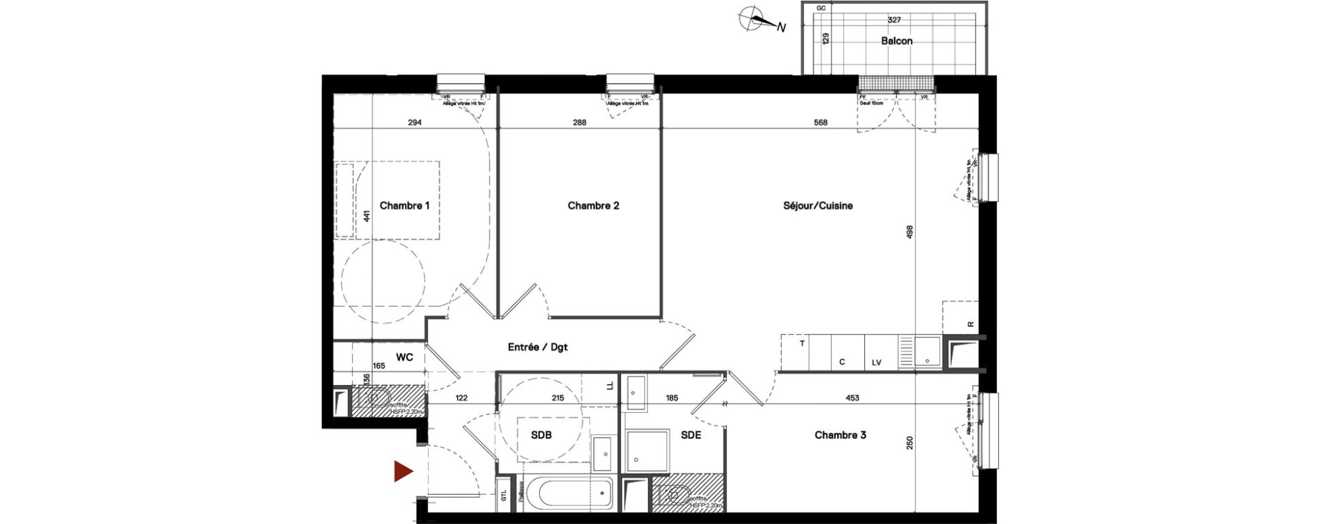Appartement T4 de 81,53 m2 &agrave; Stains Centre