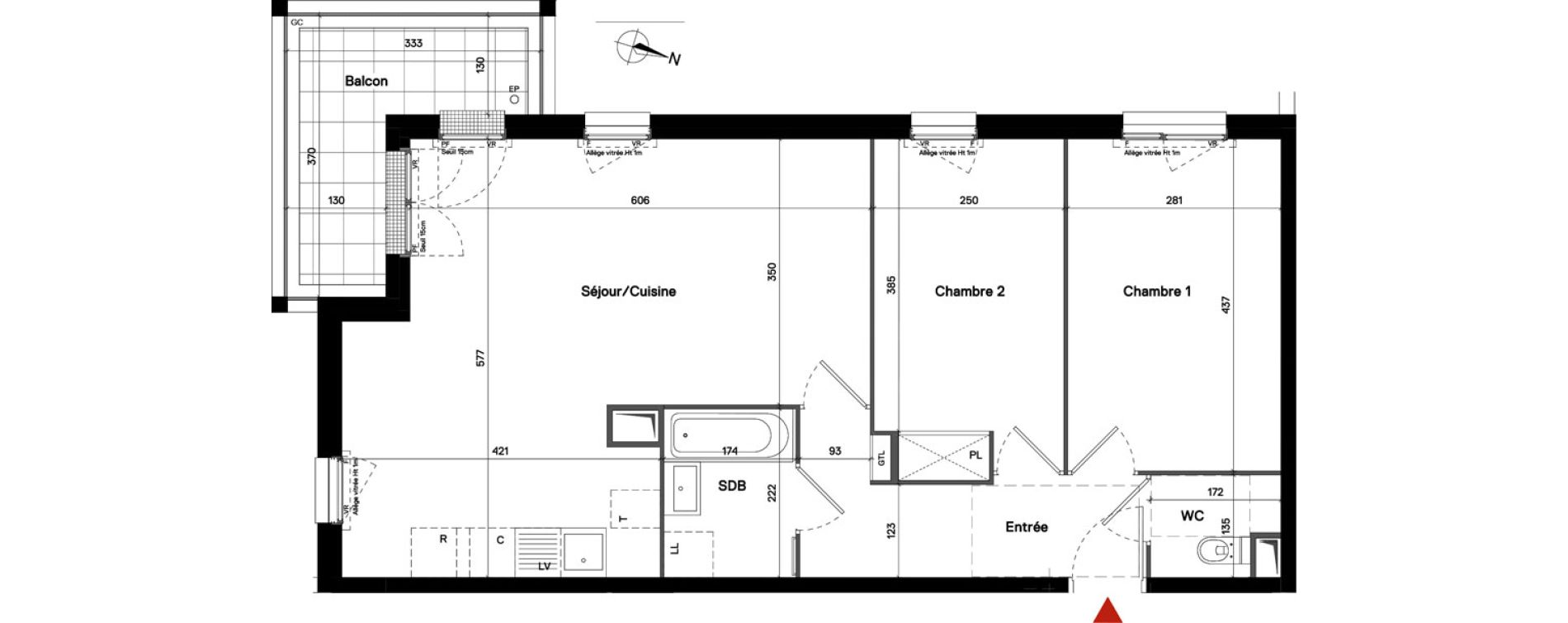 Appartement T3 de 67,24 m2 &agrave; Stains Centre