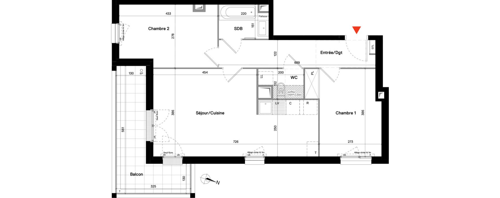 Appartement T3 de 60,12 m2 &agrave; Stains Centre