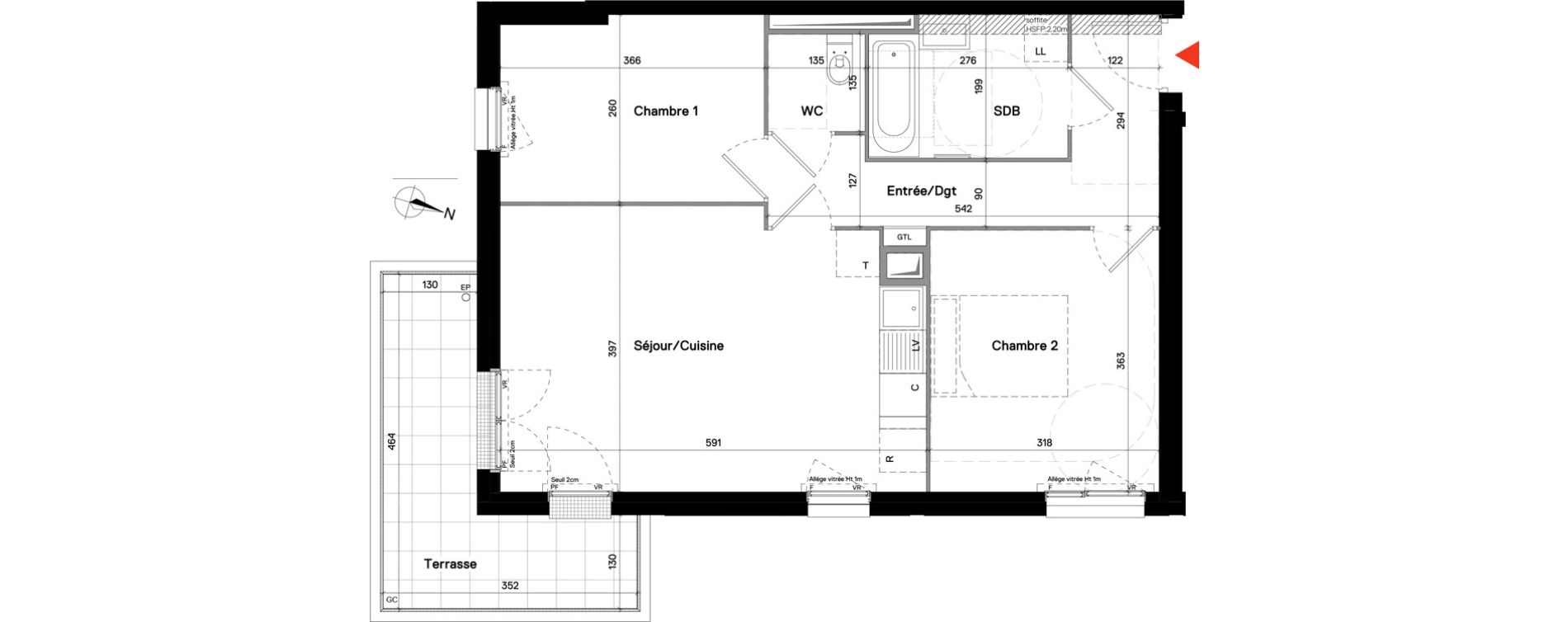 Appartement T3 de 58,04 m2 &agrave; Stains Centre