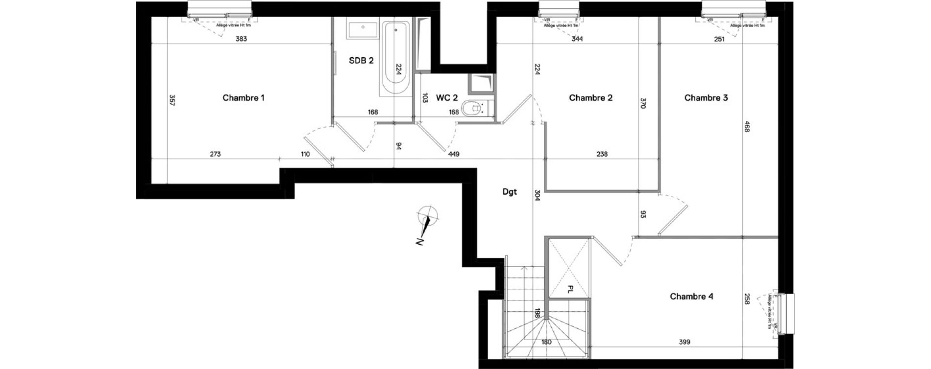Duplex T5 de 103,22 m2 à Stains Centre