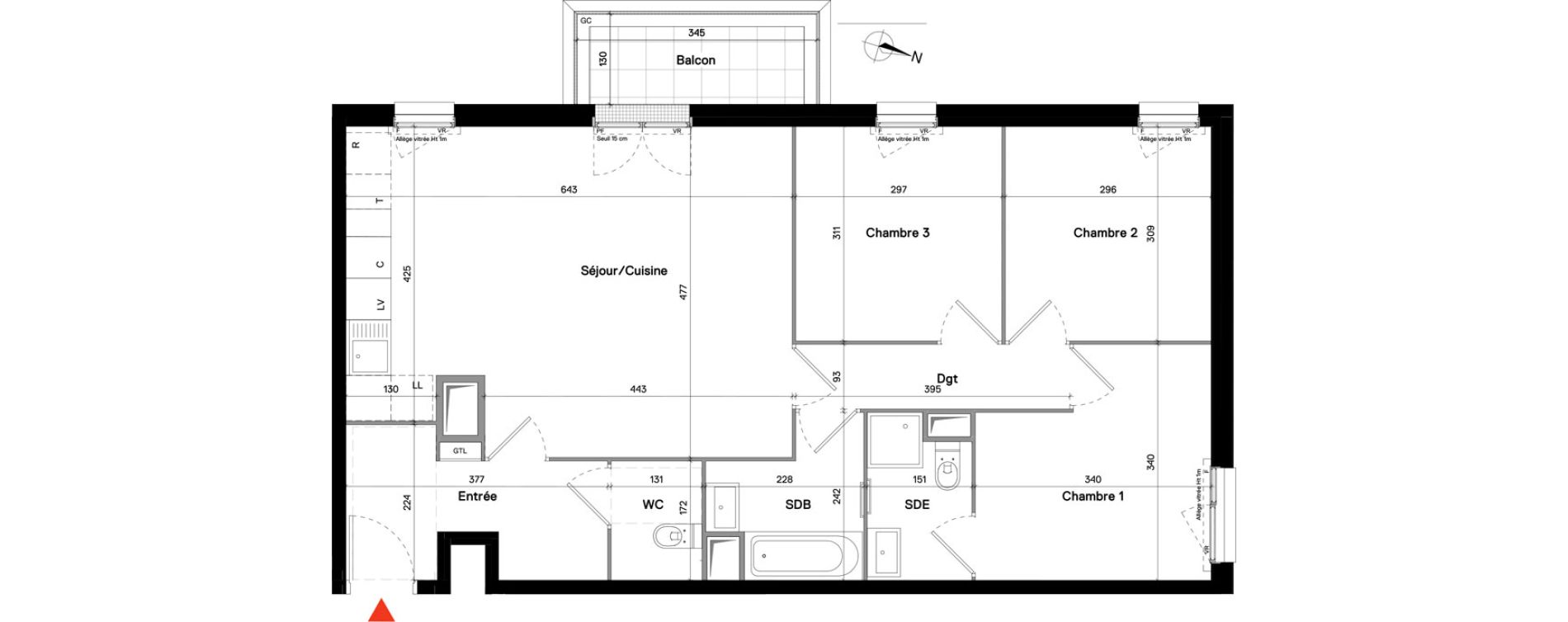 Appartement T4 de 77,67 m2 &agrave; Stains Centre