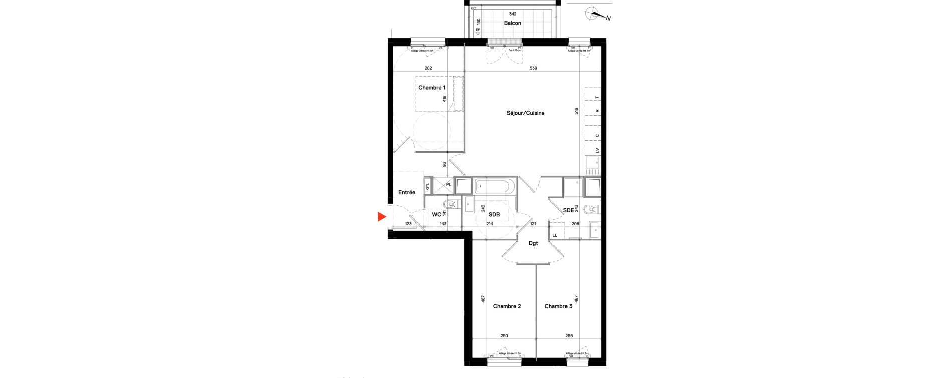 Appartement T4 de 83,17 m2 &agrave; Stains Centre