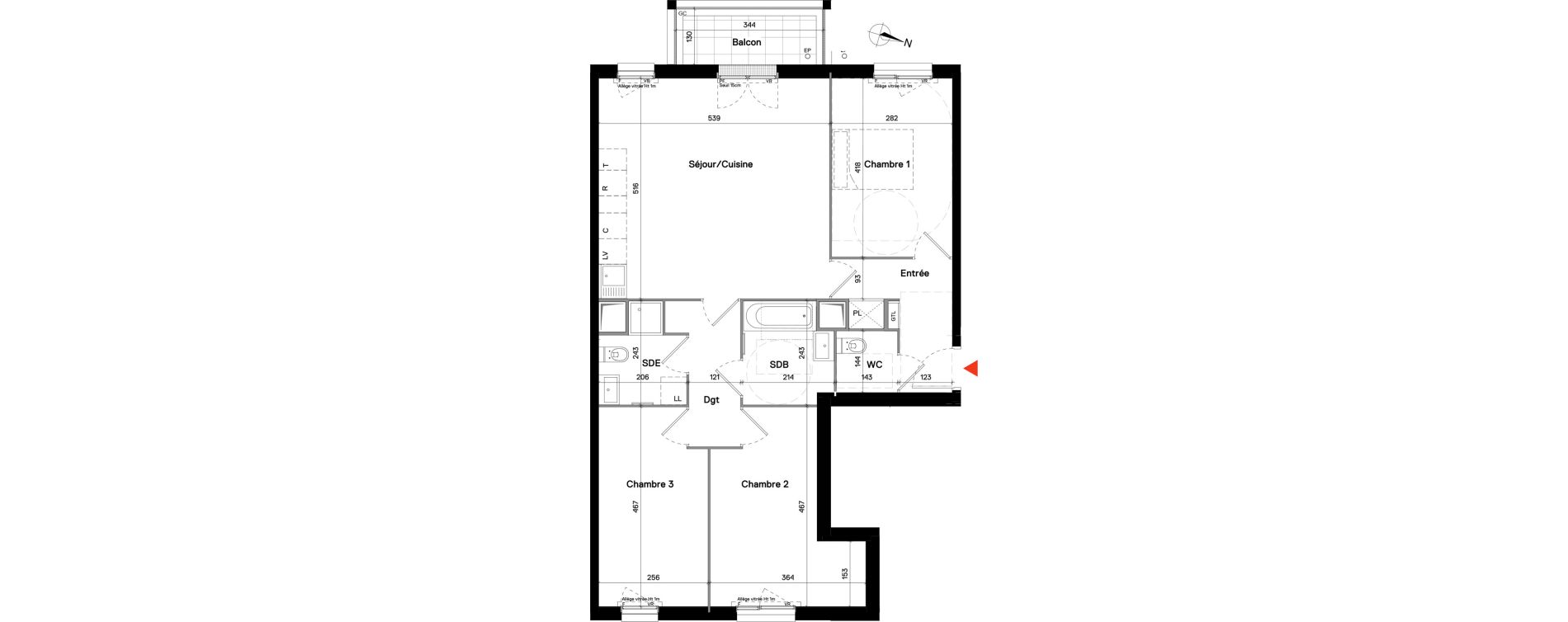 Appartement T4 de 85,01 m2 &agrave; Stains Centre