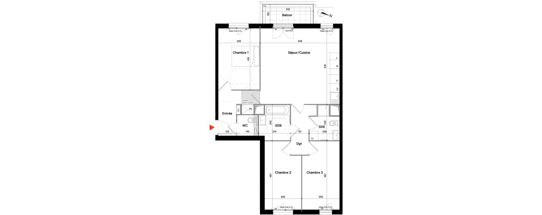 Appartement T4 de 83,16 m2 &agrave; Stains Centre