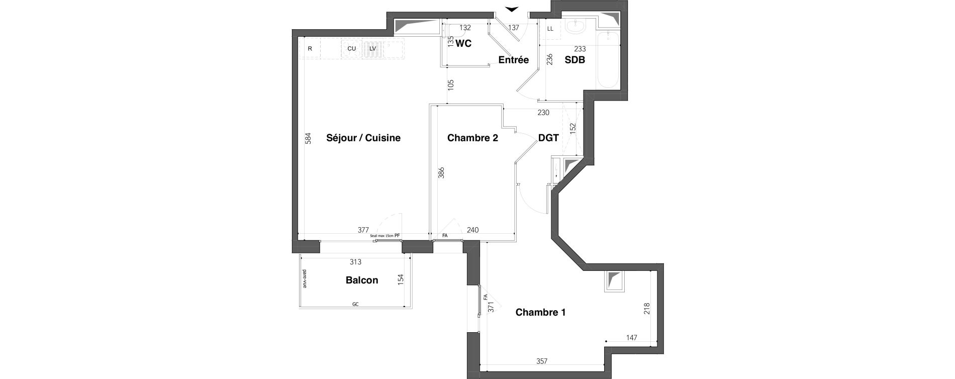 Appartement T3 de 64,17 m2 &agrave; Stains Avenir