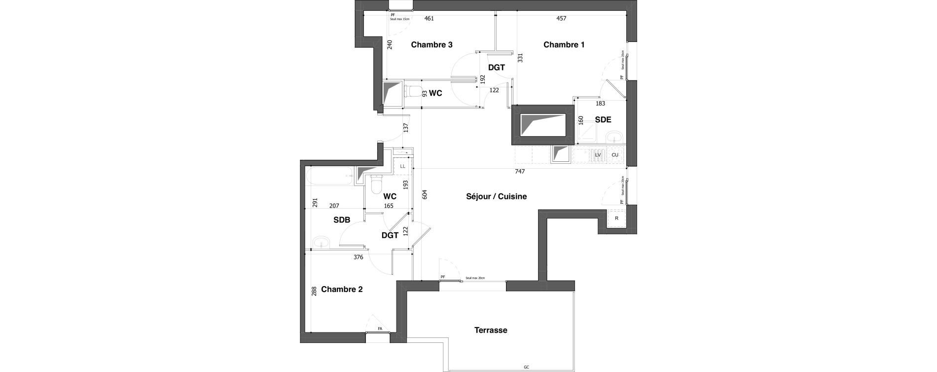 Appartement T4 de 84,38 m2 &agrave; Stains Avenir