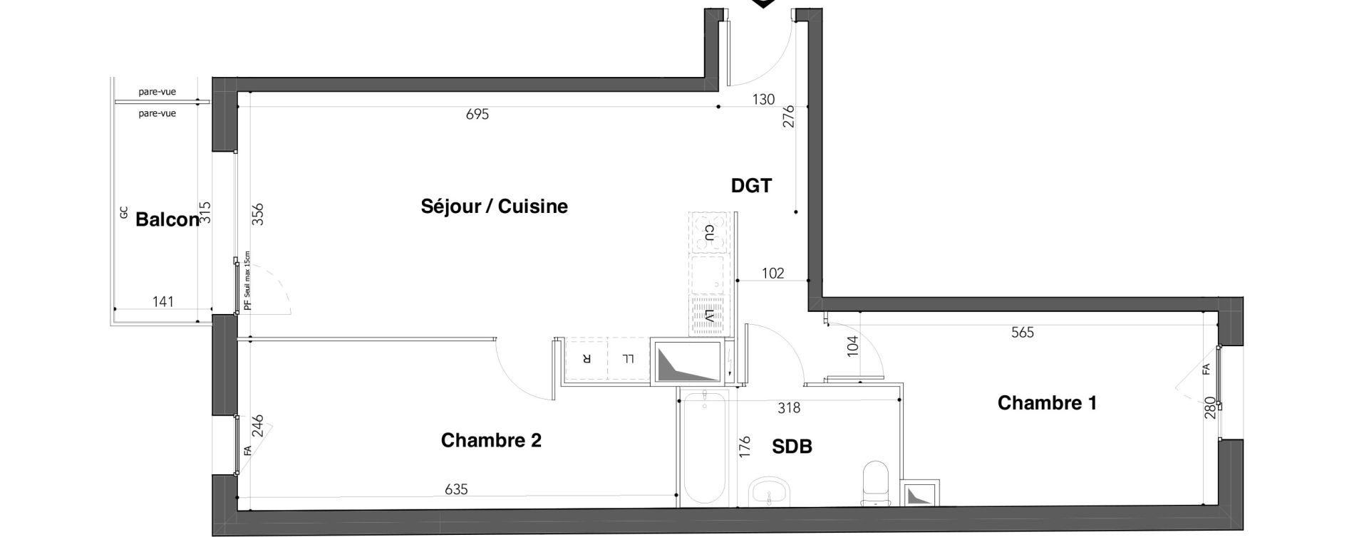 Appartement T3 de 66,02 m2 &agrave; Stains Avenir