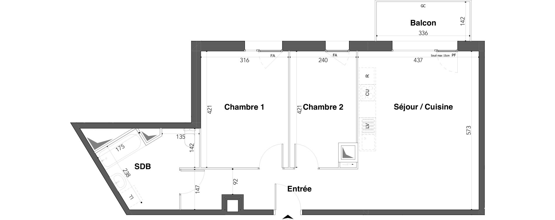 Appartement T3 de 64,38 m2 &agrave; Stains Avenir