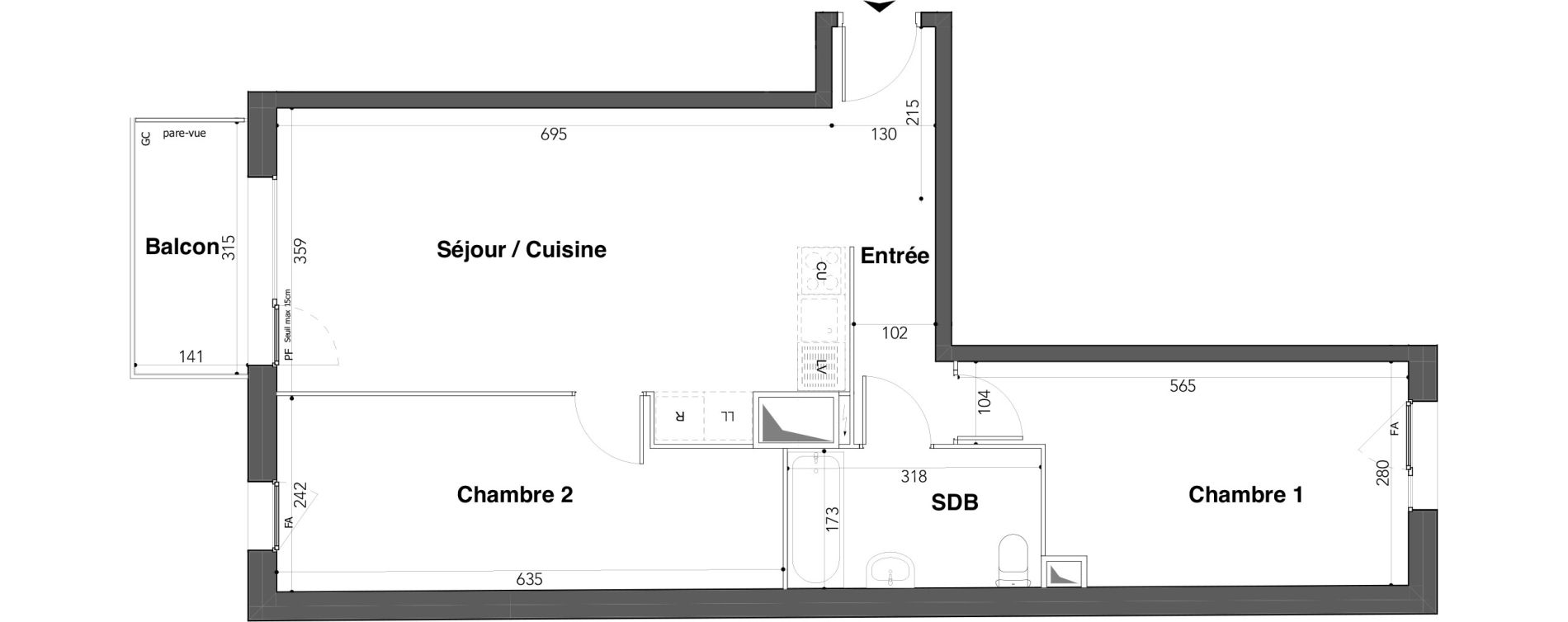 Appartement T3 de 66,02 m2 &agrave; Stains Avenir