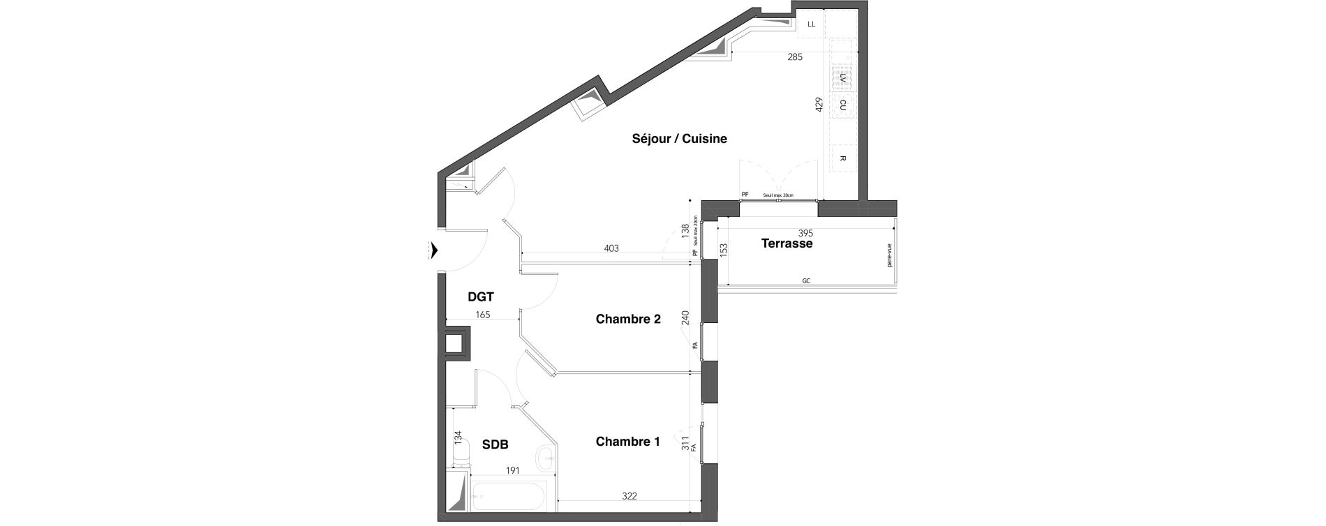 Appartement T3 de 62,55 m2 &agrave; Stains Avenir