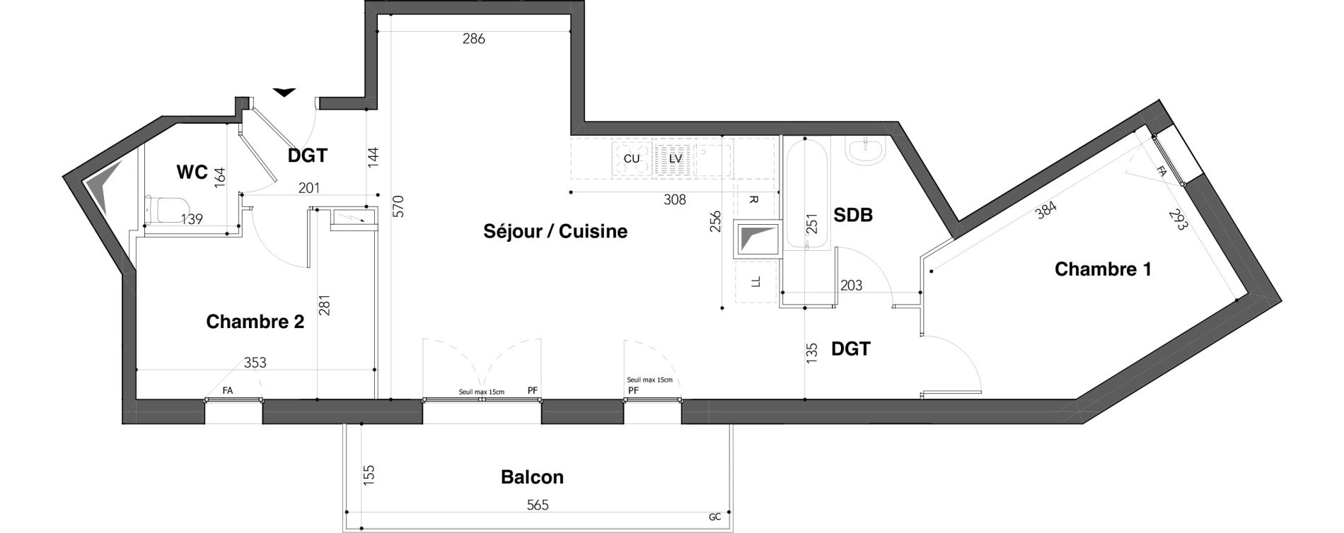 Appartement T3 de 62,54 m2 &agrave; Stains Avenir