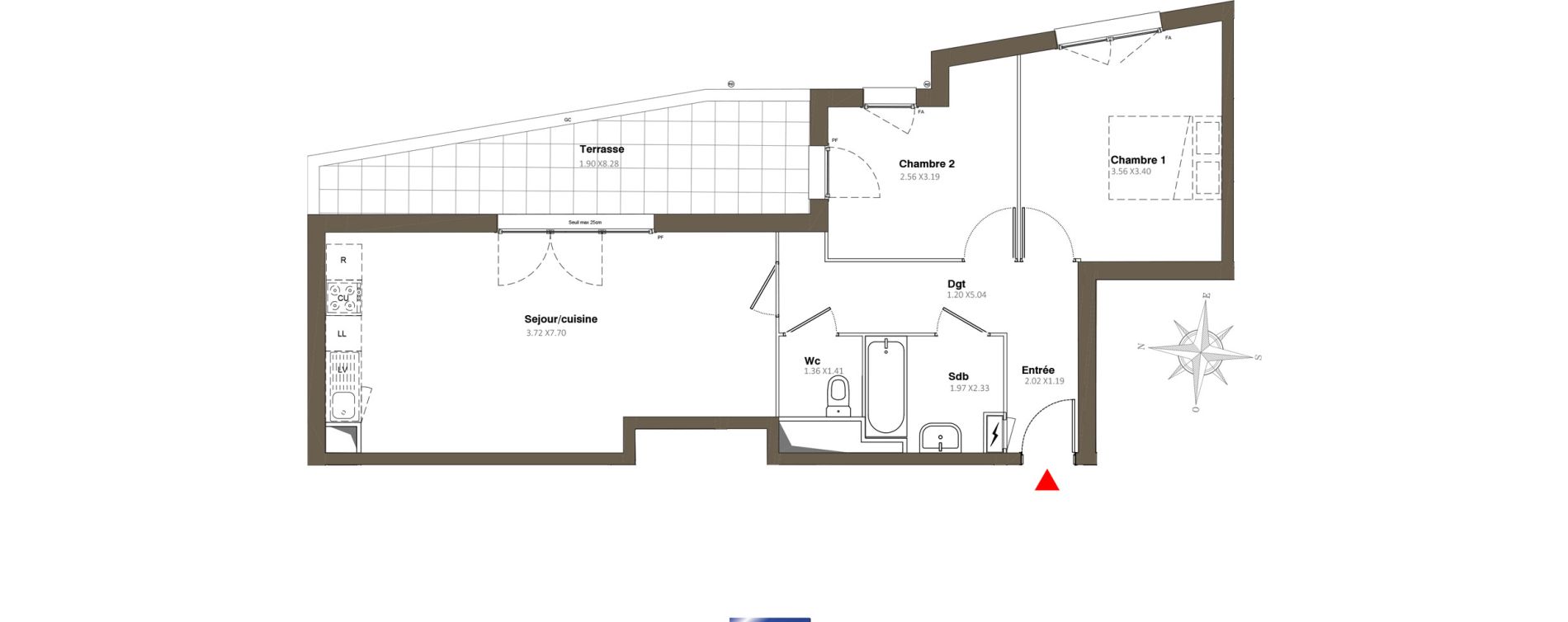 Appartement T3 de 63,25 m2 &agrave; Stains Moulin neuf