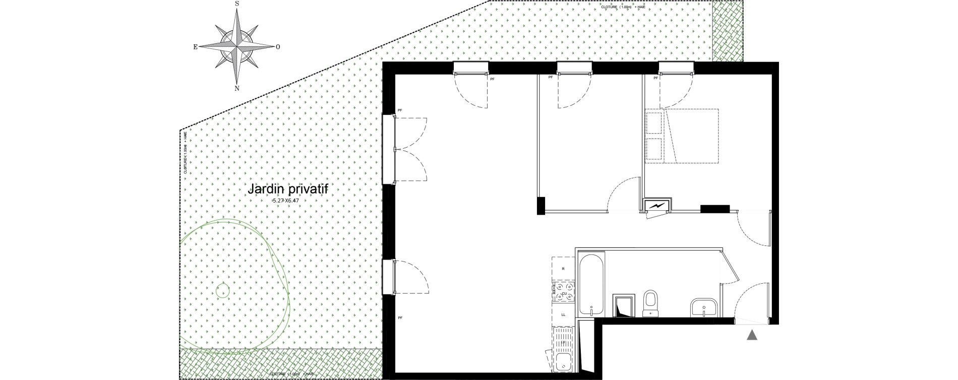 Appartement T3 de 66,14 m2 &agrave; Stains Courtille - saussaie - flor&eacute;al