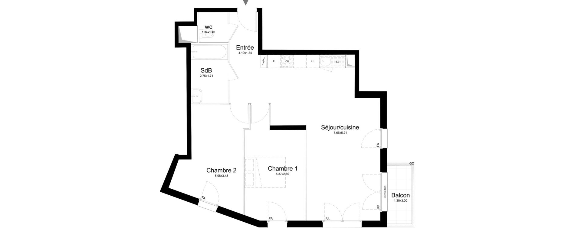 Appartement T3 de 67,85 m2 &agrave; Stains Centre