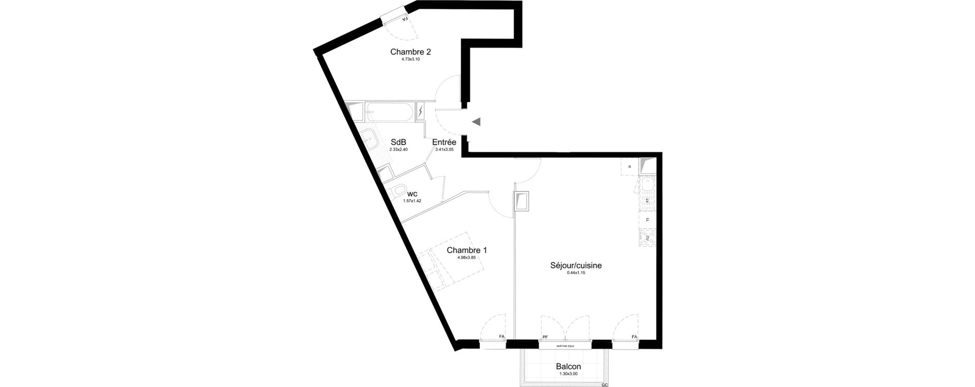 Appartement T3 de 69,66 m2 &agrave; Stains Centre