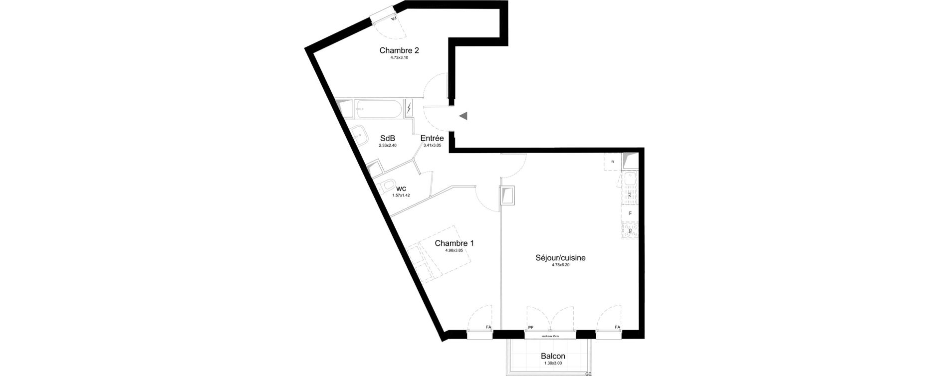 Appartement T3 de 69,66 m2 &agrave; Stains Centre