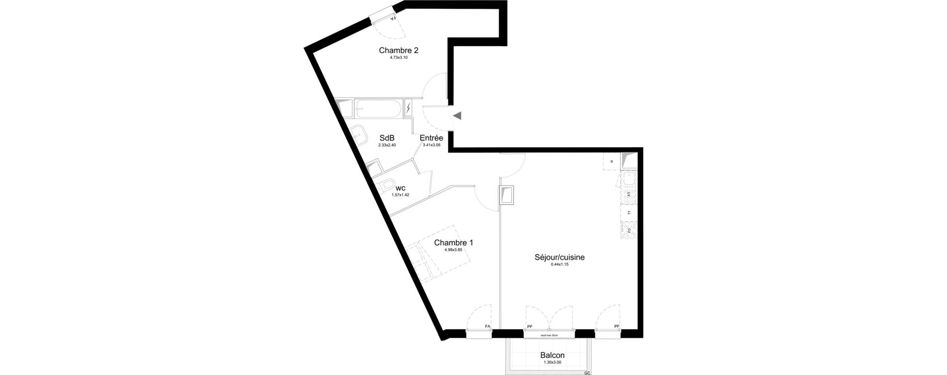 Appartement T3 de 69,66 m2 &agrave; Stains Centre