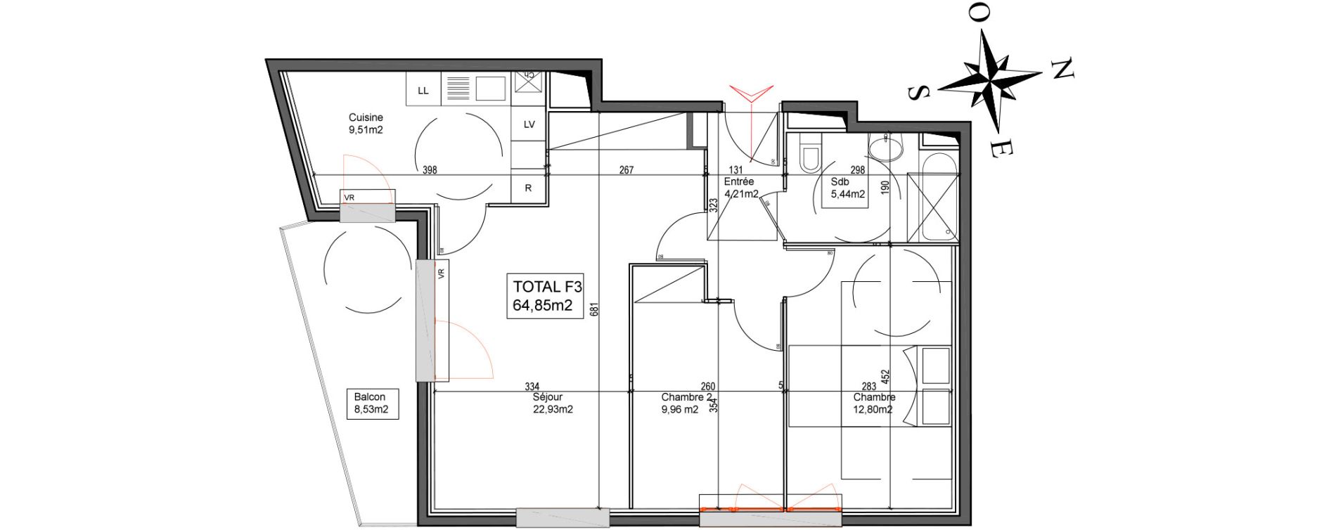 Appartement T3 de 64,85 m2 &agrave; Stains Centre