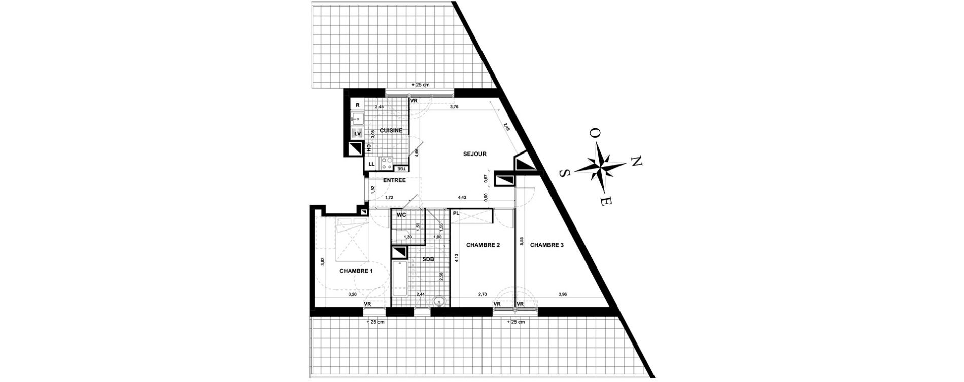 Appartement T4 de 76,18 m2 &agrave; Stains Centre