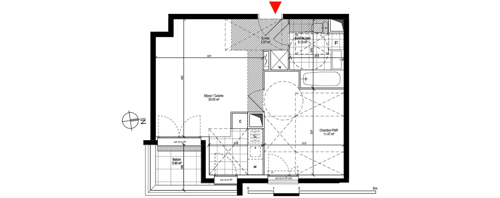 Appartement T2 de 40,01 m2 &agrave; Tremblay-En-France Centre