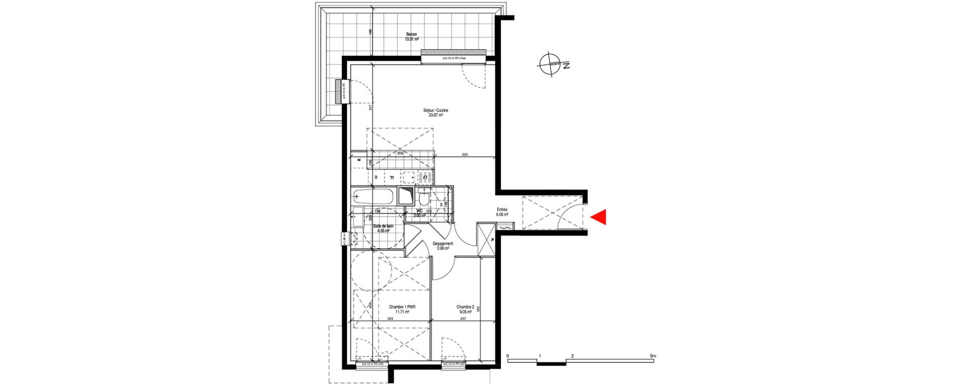 Appartement T3 de 61,04 m2 &agrave; Tremblay-En-France Centre