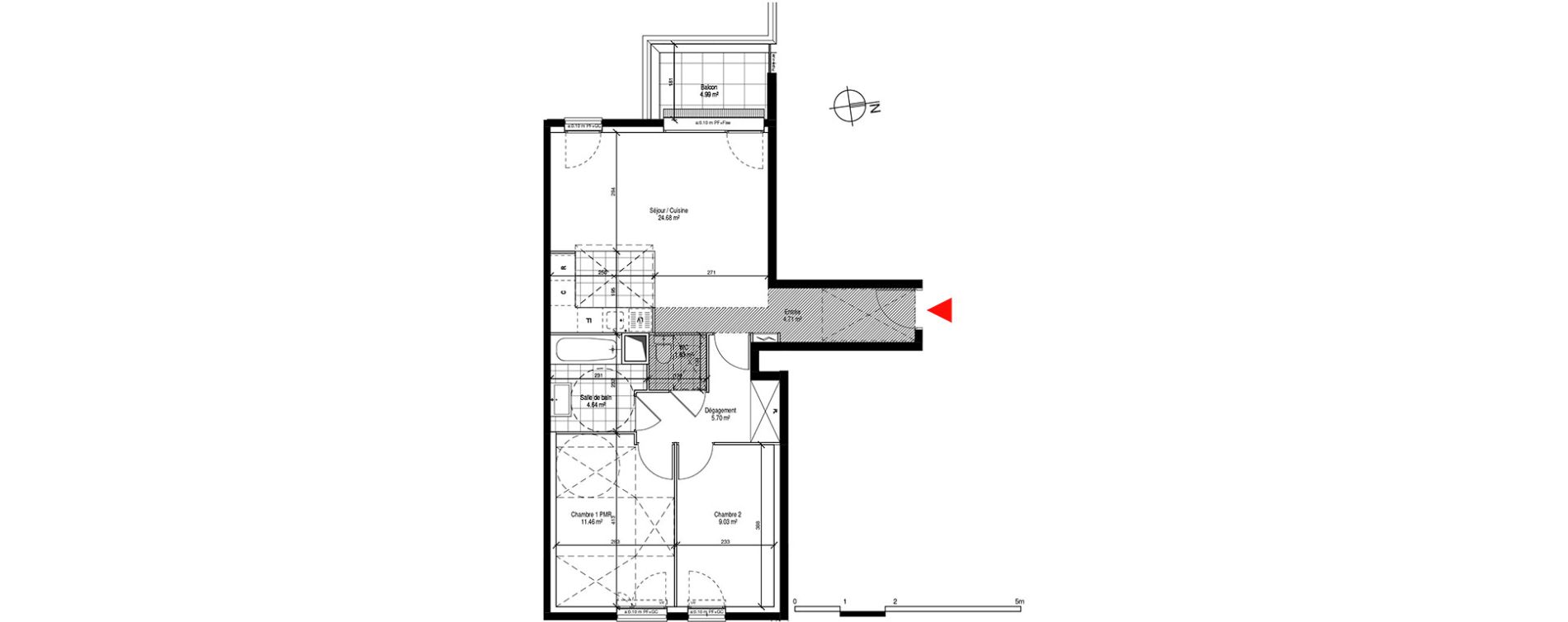 Appartement T3 de 62,05 m2 &agrave; Tremblay-En-France Centre