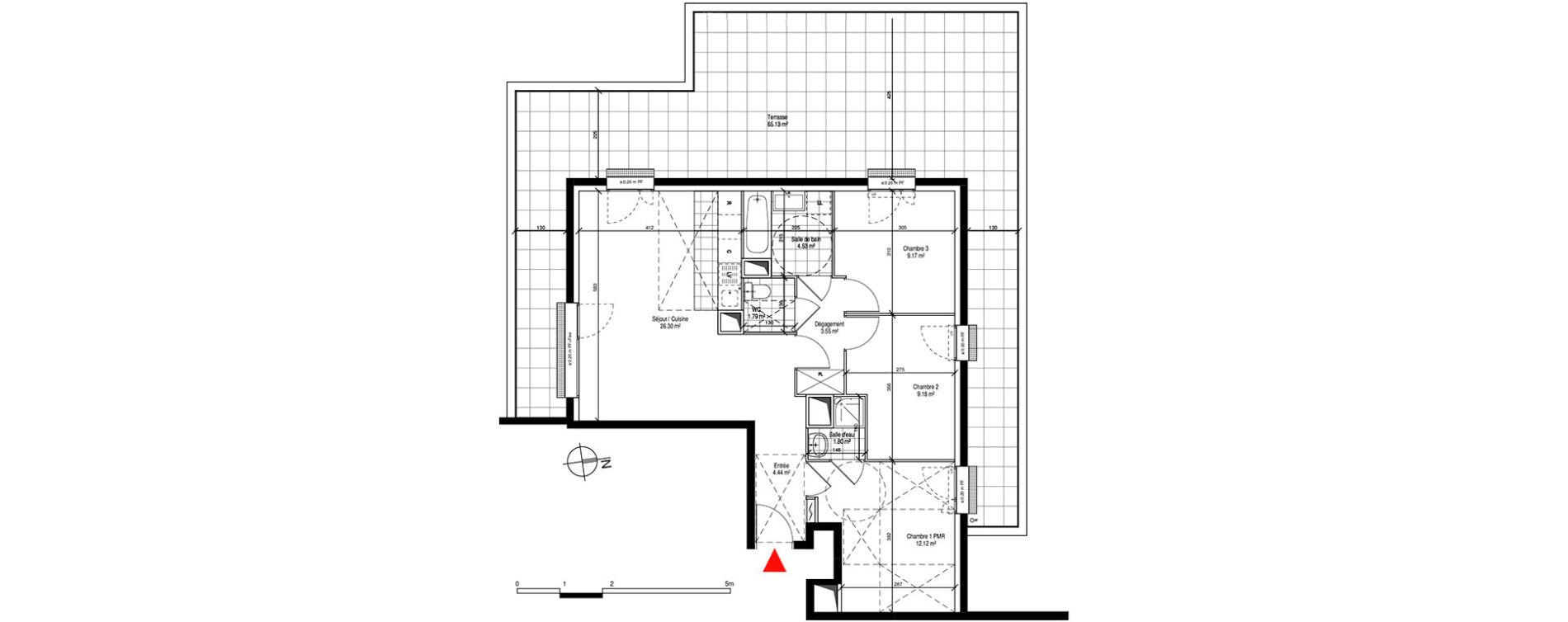 Appartement T4 de 72,88 m2 &agrave; Tremblay-En-France Centre