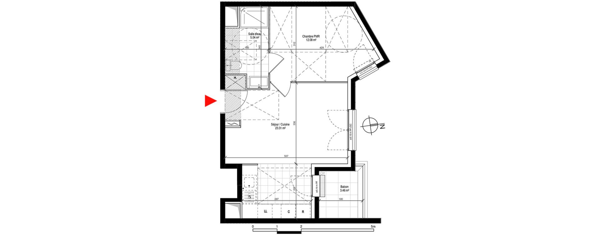 Appartement T2 de 40,43 m2 &agrave; Tremblay-En-France Centre