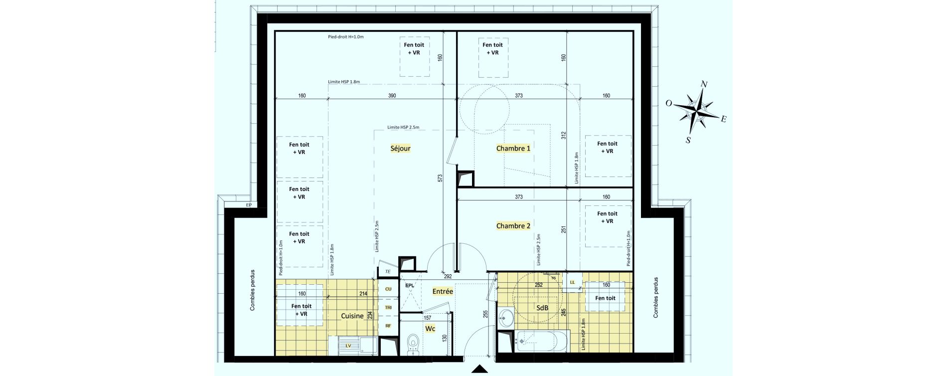 Appartement T3 de 60,74 m2 &agrave; Vaujours Fenelon