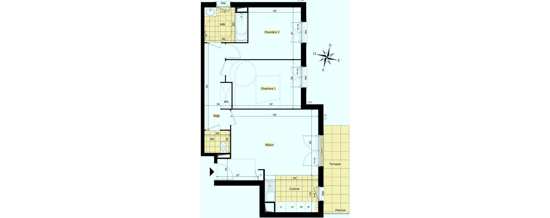 Appartement T3 de 62,67 m2 &agrave; Vaujours Fenelon