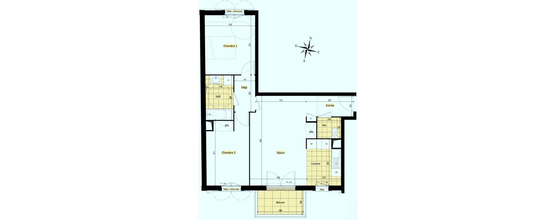 Appartement T3 de 62,37 m2 &agrave; Vaujours Fenelon
