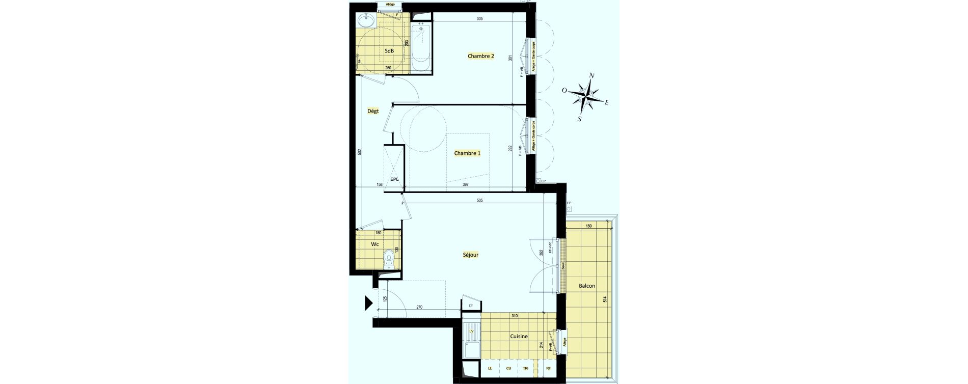 Appartement T3 de 62,95 m2 &agrave; Vaujours Fenelon
