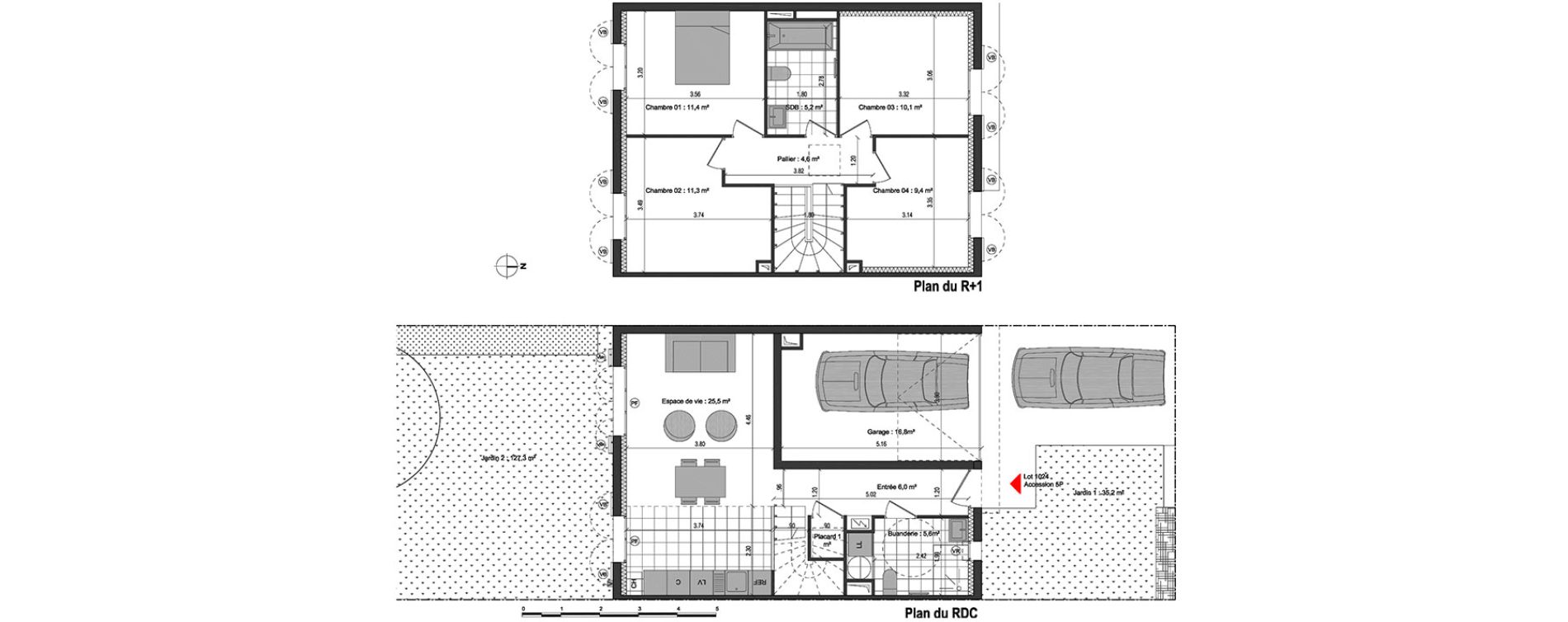 Maison T5 de 90,20 m2 &agrave; Vaujours Centre