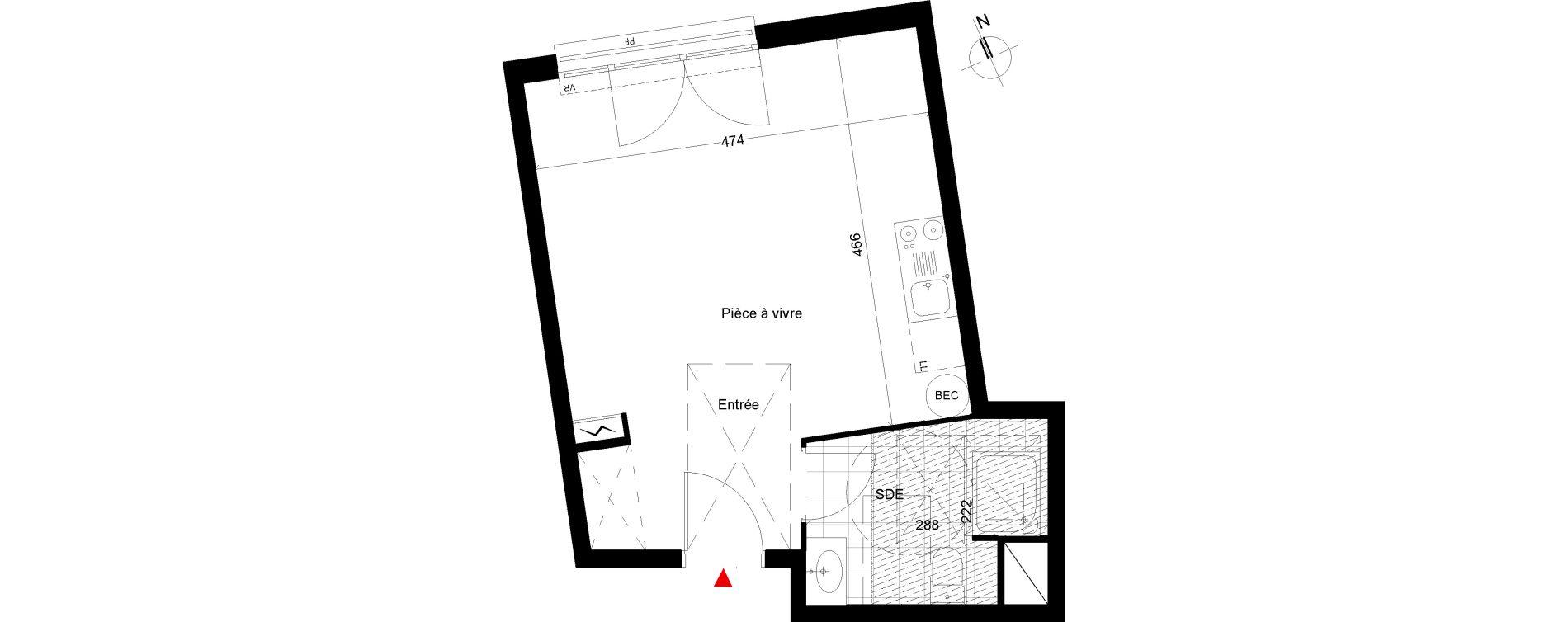 Appartement T1 de 30,34 m2 &agrave; Villemomble Centre