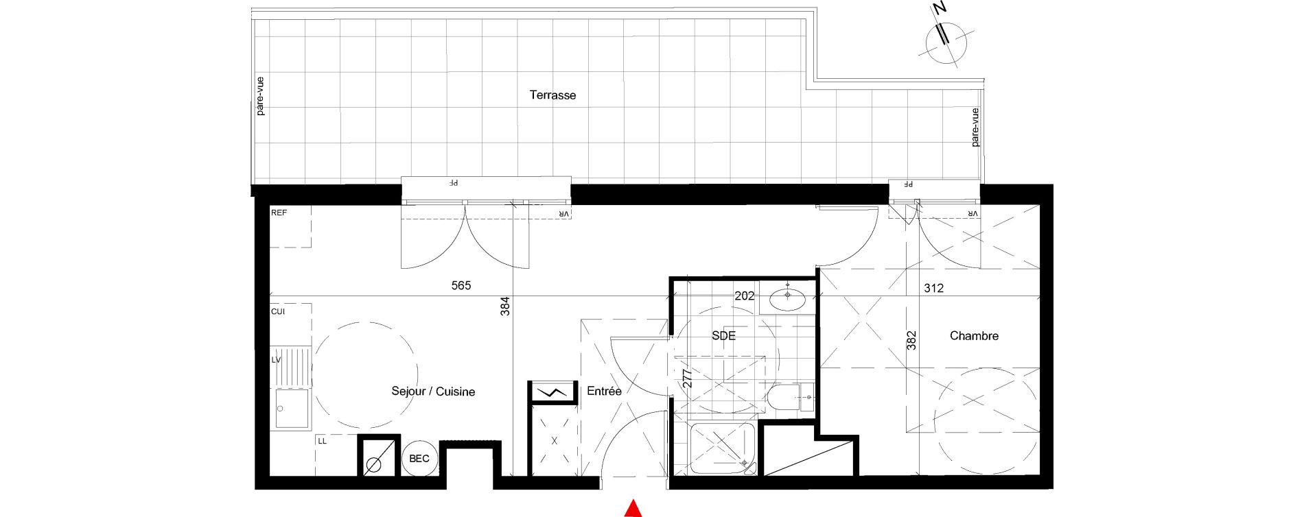 Appartement T2 de 39,27 m2 &agrave; Villemomble Centre