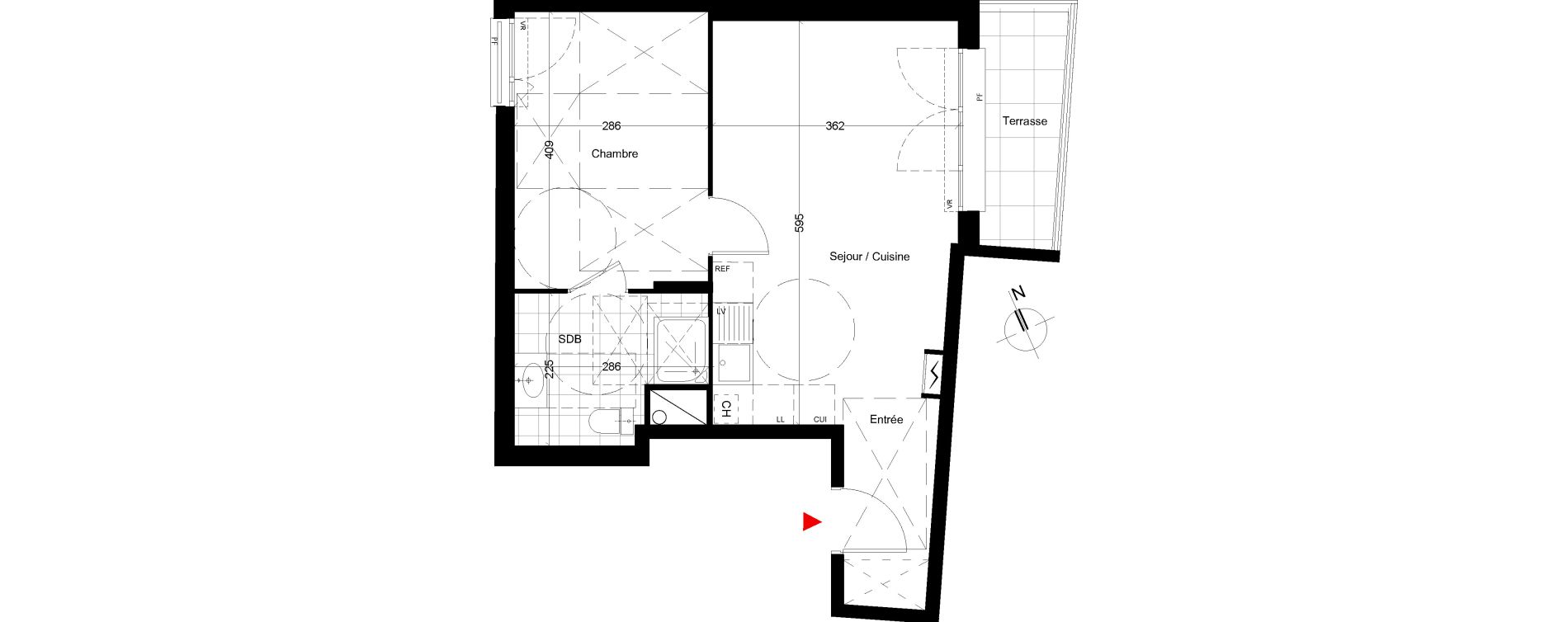 Appartement T2 de 41,51 m2 &agrave; Villemomble Centre