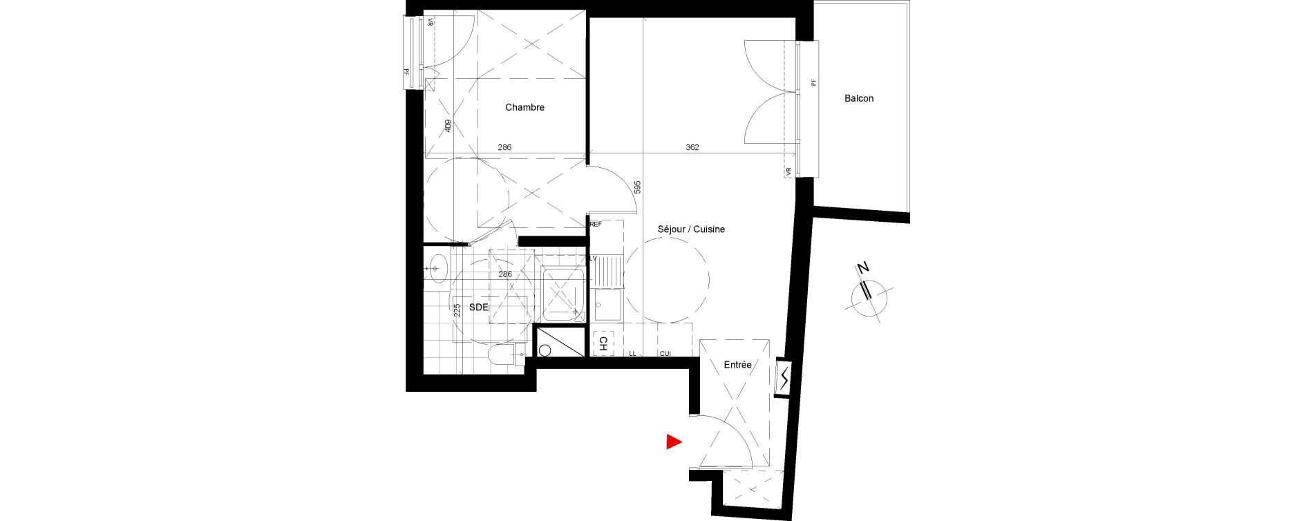 Appartement T2 de 41,97 m2 &agrave; Villemomble Centre