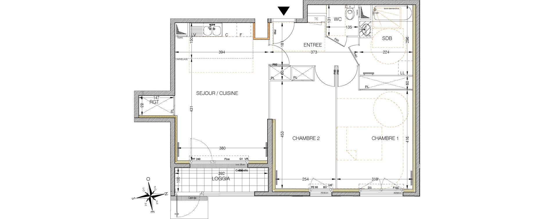 Appartement T3 de 66,24 m2 &agrave; Villemomble L orangerie